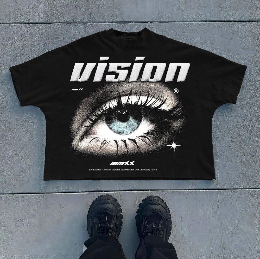 "B" Oversized Cropped Tshirt VISION