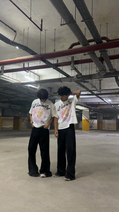 "A" VANITY Rhinestone offwhite cropped oversized