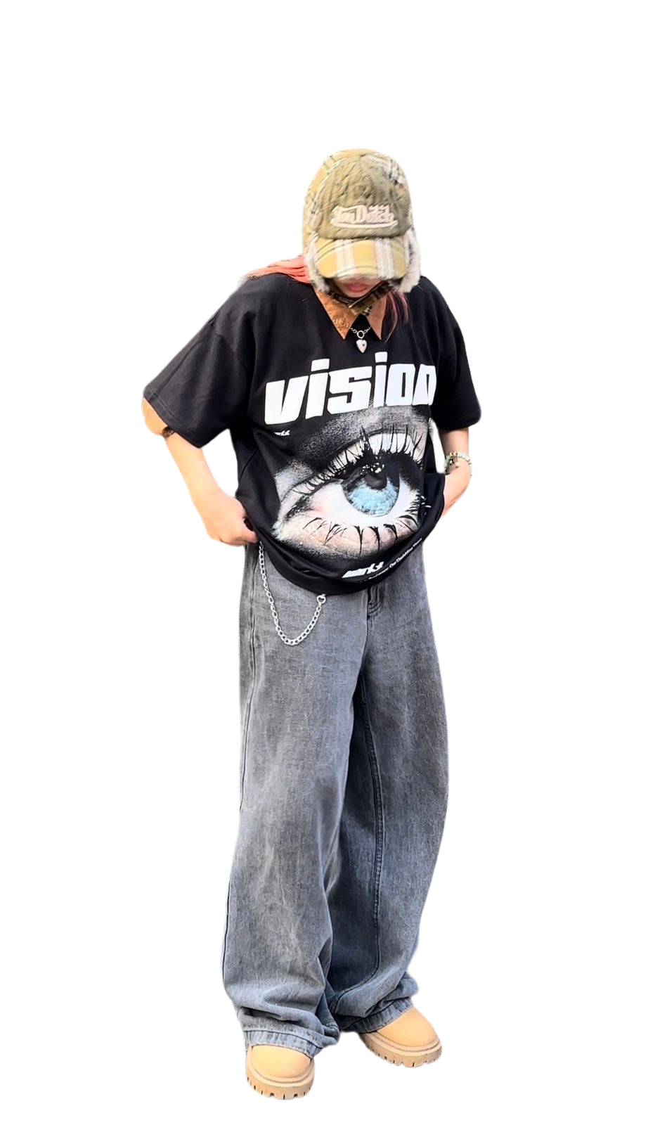 "B" Oversized Cropped Tshirt VISION